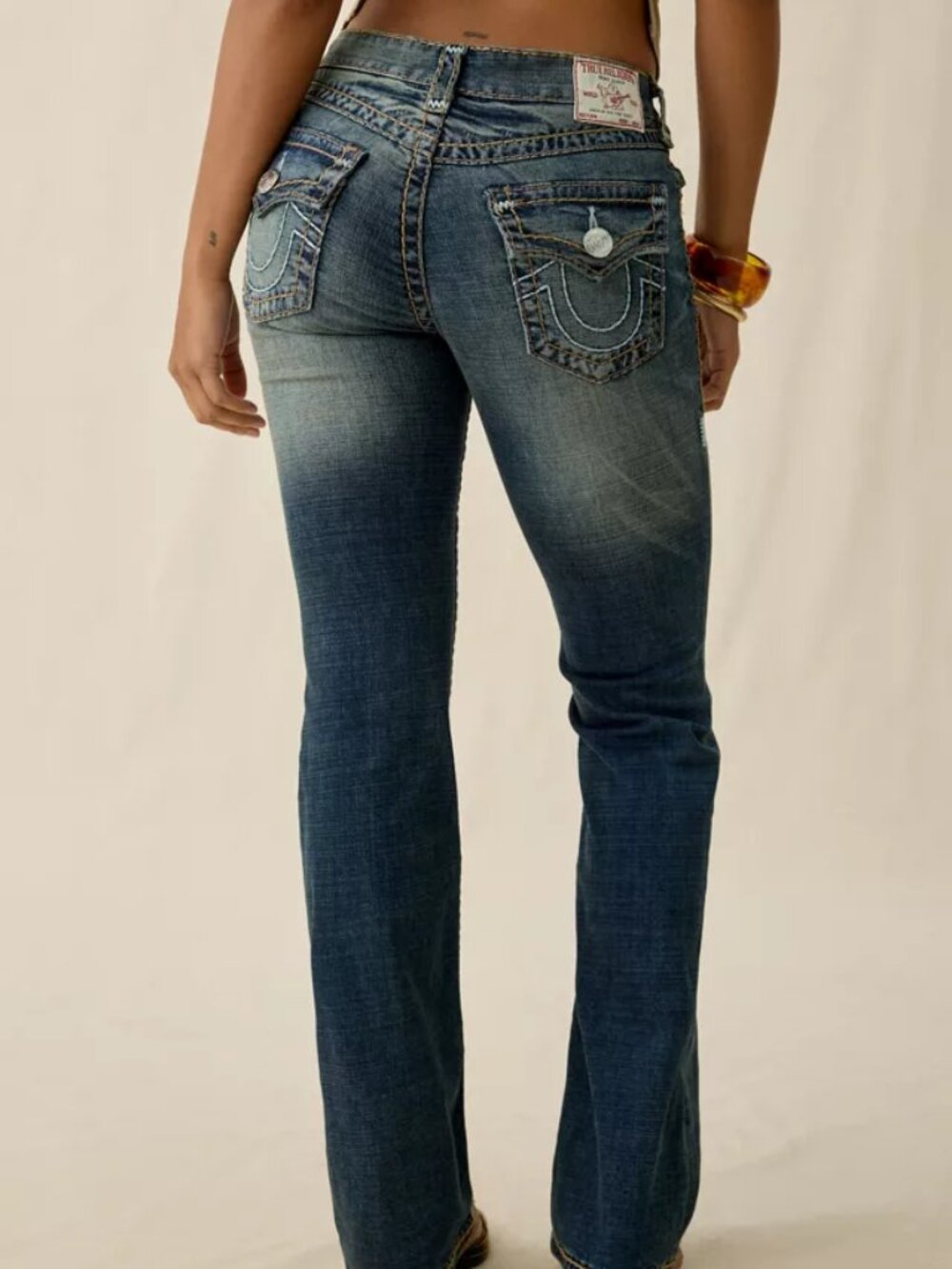 True Religion Women's Mid-Rise Bootcut Jeans Size 30 Blue .